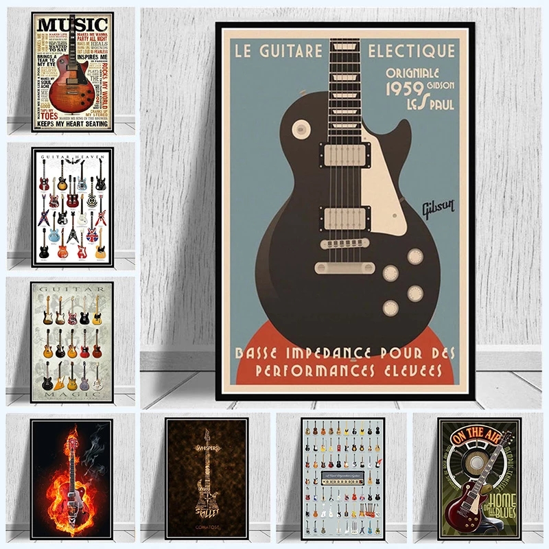 Musical Instrument Quotes - Notacja gitara kolekcja muzyka cytat płótno