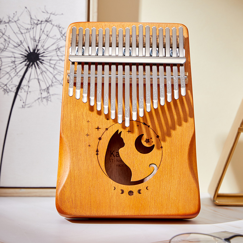 Musical Instrument Book - 17-klawisz Kalimba Gradient Color Design Kciuk