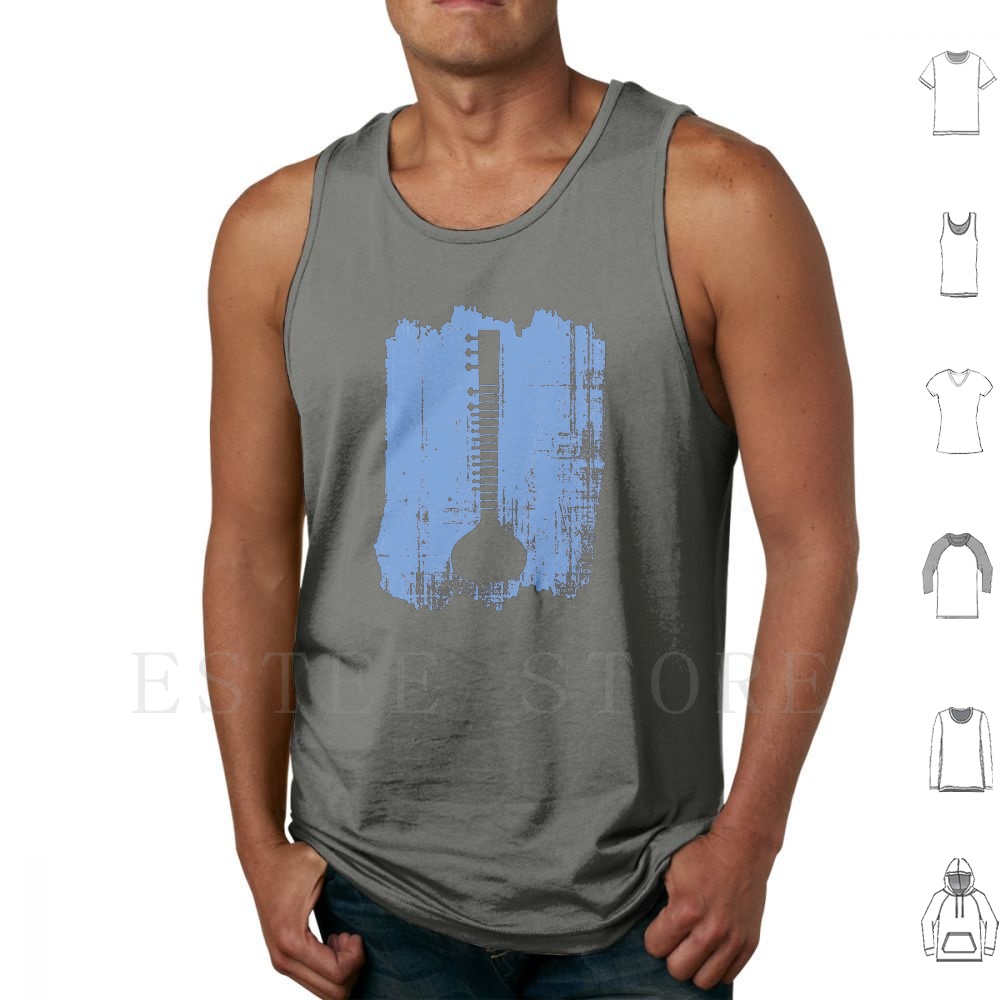 Musical Instrument Sitar - Indyjski Sitar Tank Top Kamizelka Pomysł