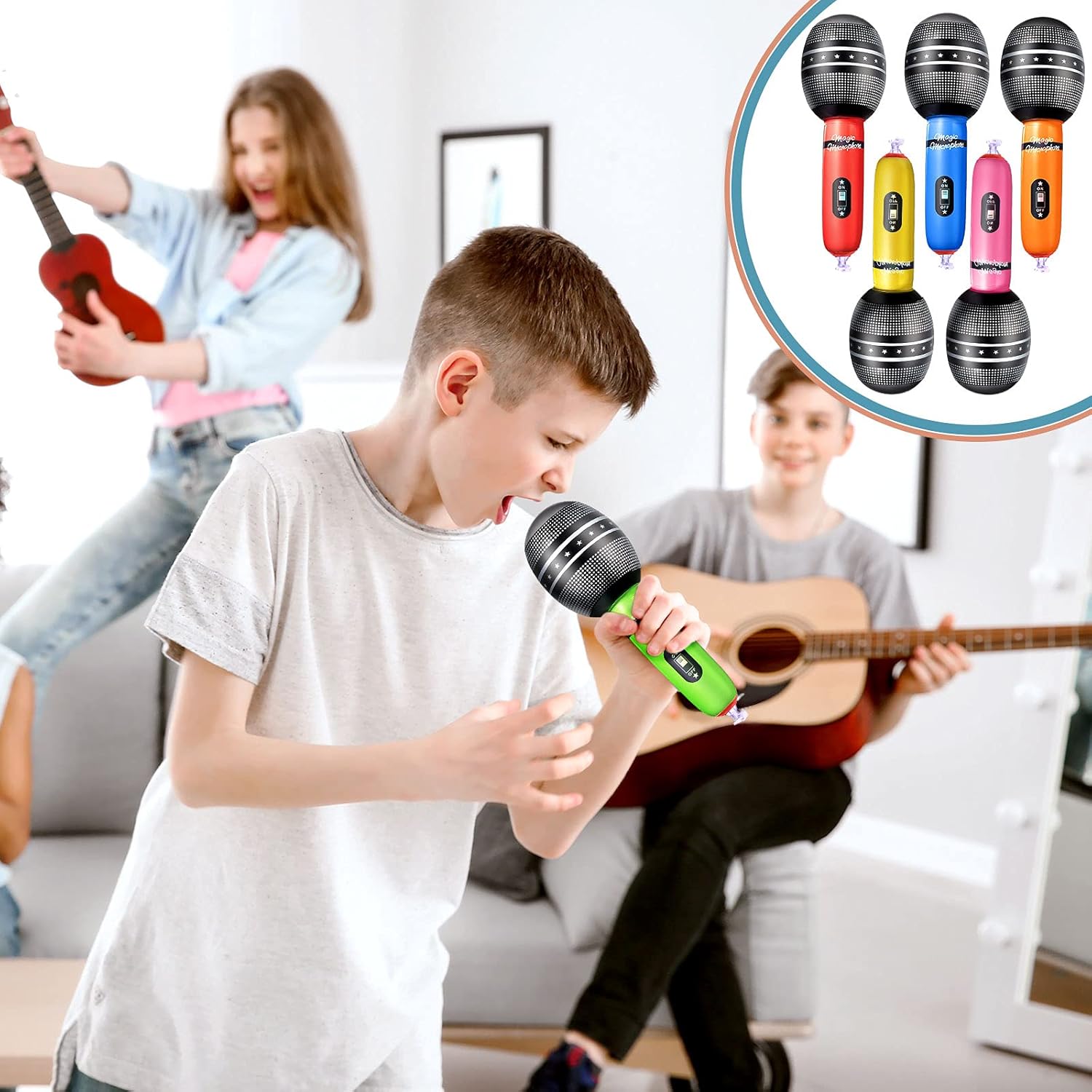 4 szt. Mikrofony nadmuchiwane  – Musical Instrument You Blow Into recenzja i cena